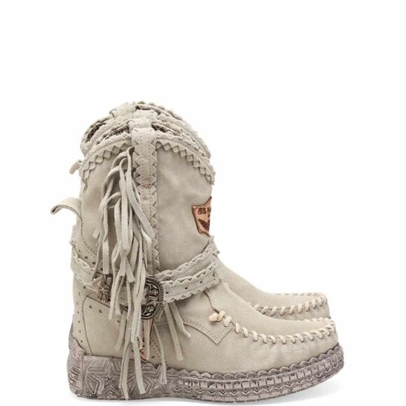 EL VAQUERO Arya Silverstone Ghost Wedge Moccasin Boots - Picture 16 of 16